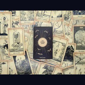 The Bygone Tarot- 78 Card Deck with Keywords Guide - Vintage 1800s Illustrations